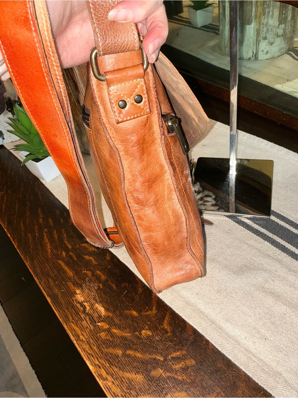 Bed Stu Venice Beach Desert Sunset TD Tie Dyed Crossbody Leather Bag Retail $250 - Picture 5 of 13
